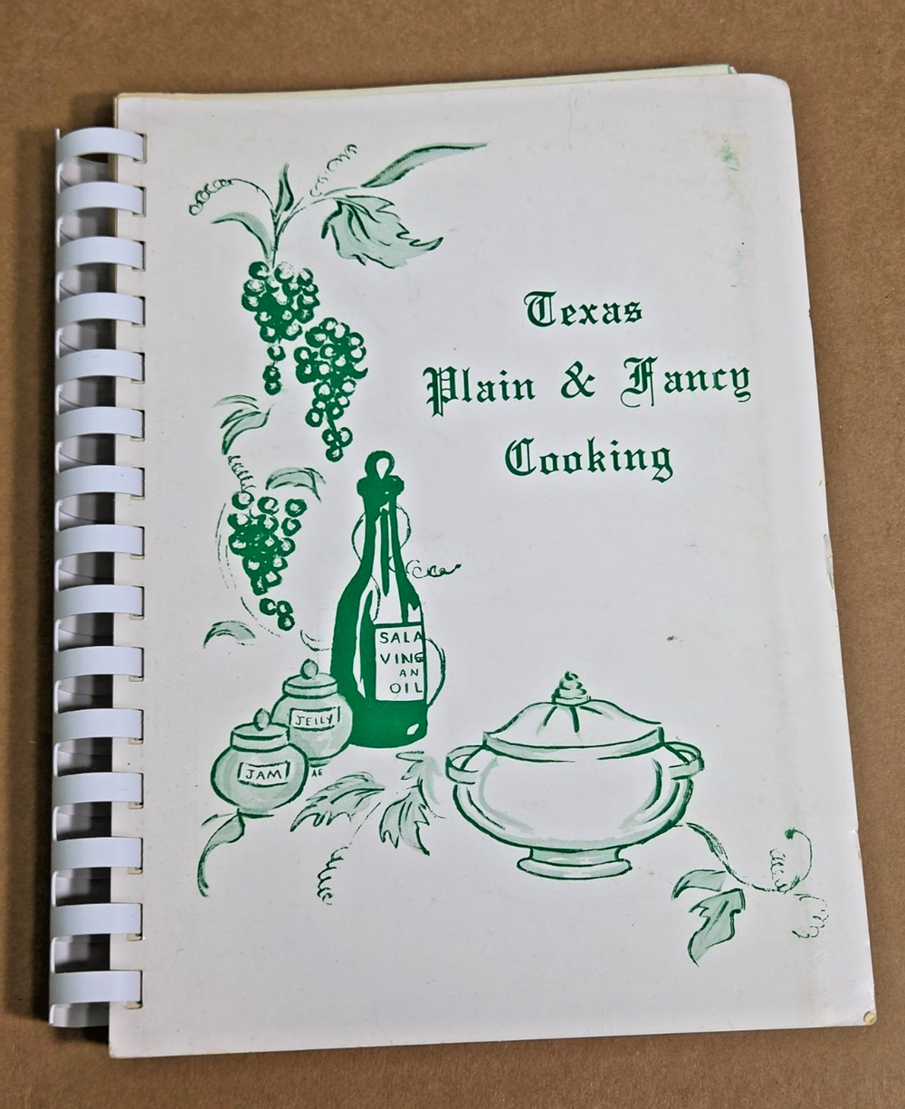 Vintage 1965 Texas Plain & Fancy Cooking Cookbook District II Garden Clubs